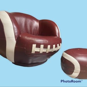 All Star 2pc Chair & Ottoman, Football